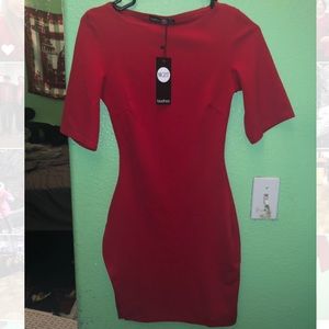 Red Bodycon Slit Dress from BooHoo BRAND NEW